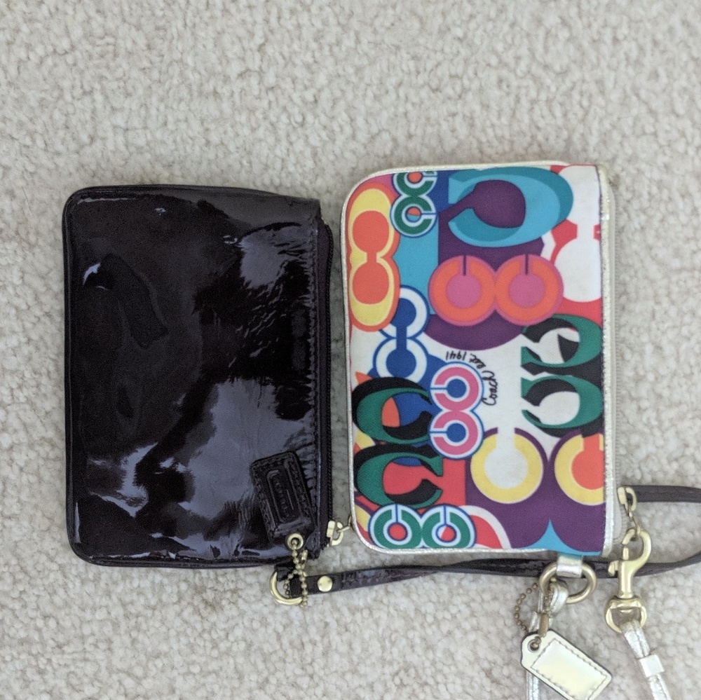 2 coach wristlet s